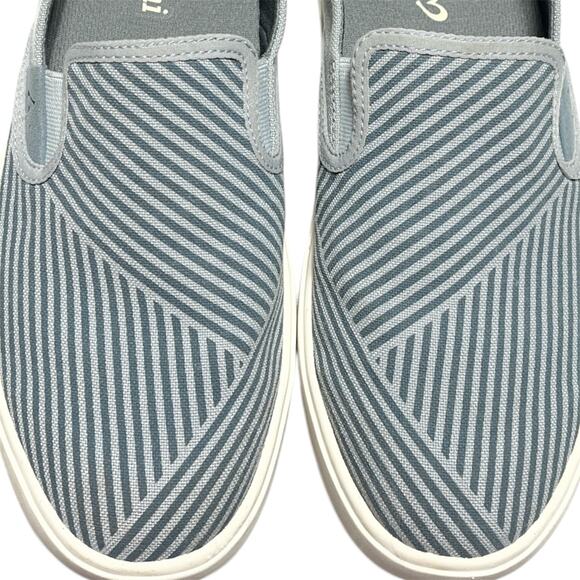 OluKai Men\'s Lae\'ahi Lole Slip On Sneakers Shoes Striped Pale Grey Storm main image 6